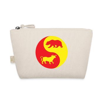 Yin Yang Bull and Red and Yellow Bear - Organic Pouch - nature - Front