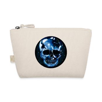 dark skull in glass crystal look - Organic Pouch - nature - Front