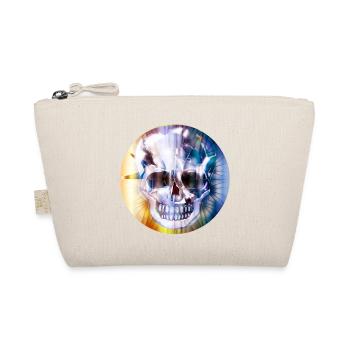 extravagant skull in colorful shimmering color - Organic Pouch - nature - Front