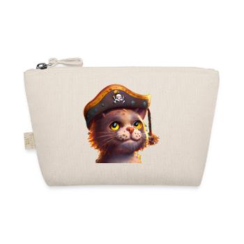 Piratenkatze Katze Pirat - Bio-Täschchen - Natur - Vorne