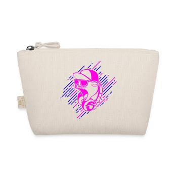 Cool cat with headphones - Organic Pouch - nature - Front