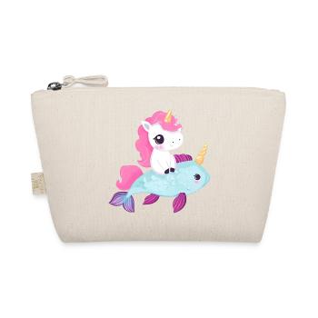 Unicorn rides on fish - Organic Pouch - nature - Front