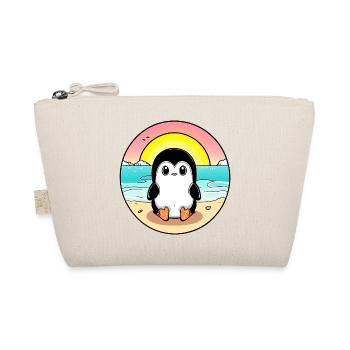 Pingouin de plage au coucher du soleil - Trousse biologique - nature - Devant