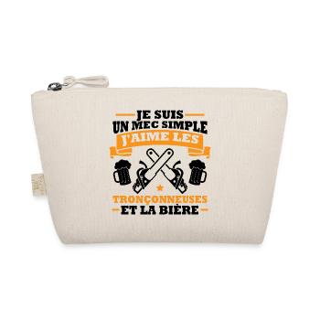 Un mec simple j aime les tronçonneuses et la bière - Trousse biologique - nature - Devant