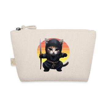 Ninja Cat Sunset - Organic Pouch - nature - Front