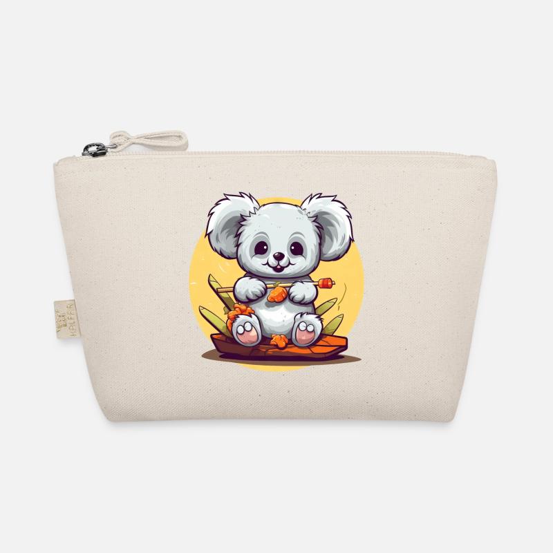 Clumsy koala with sushi Organic Pouch