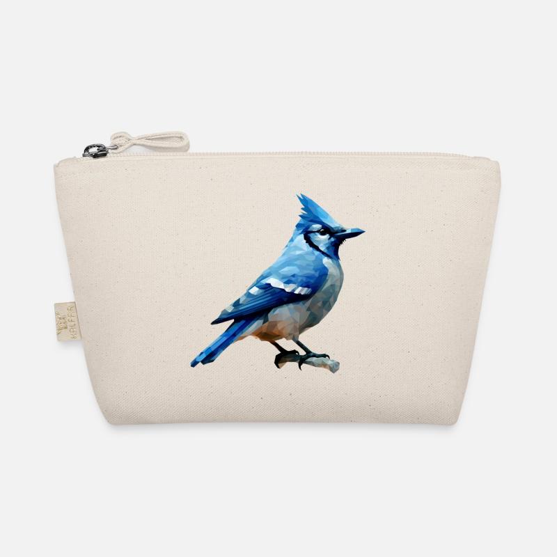 Blue jay bird Organic Pouch
