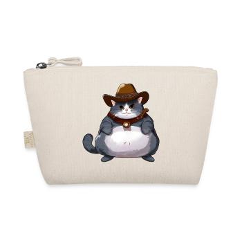 Fat Cowboy Cat - Organic Pouch - nature - Front