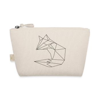 Fox in ORGAMI style Liniar - Organic Pouch - nature - Front