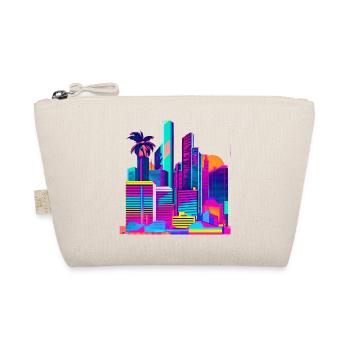 80s Skyline - Bio-Täschchen - Natur - Vorne