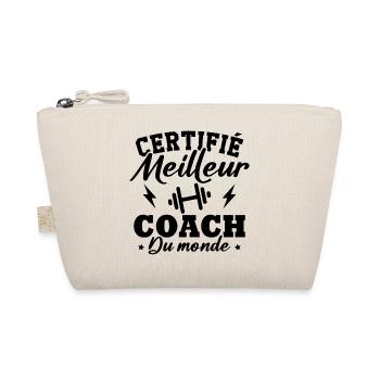 Certifié meilleur coach du monde - Trousse biologique - nature - Devant