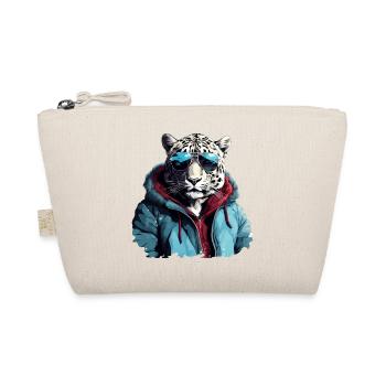 Streetstyle Schneeleopard | Leoparden-Liebhaber - Bio-Täschchen - Natur - Vorne