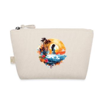 été soleil palmiers plage mer femme vacances voyage - Trousse biologique - nature - Devant