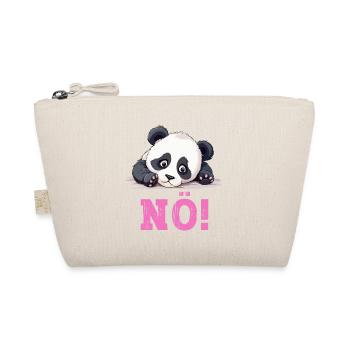 Nö Einfach Nö No Nein Panda Bär Lustig Spruch Pink - Bio-Täschchen - Natur - Vorne