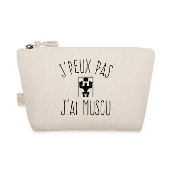 J'peux pas j'ai Muscu - Humour Musculation - Trousse biologique - nature - Devant