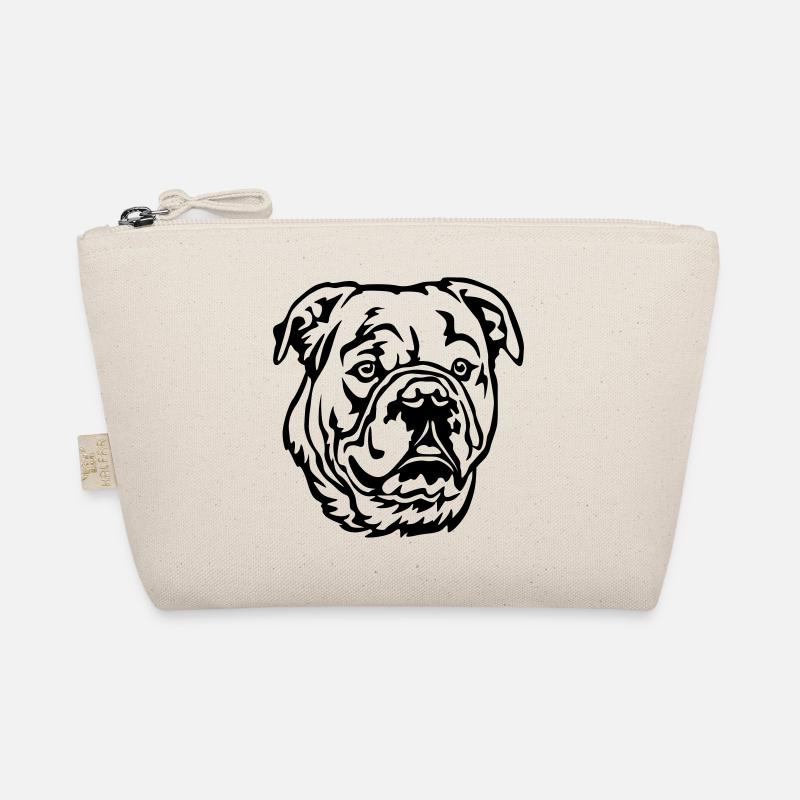 Continental Bulldog Kopf - Bio-Täschchen - Natur