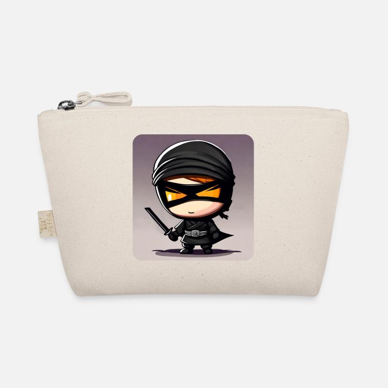 Mignon petit ninja avec épée katana Trousse biologique
