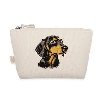 Dachshund Dog Portrait Dachshund - Organic Pouch - nature - Front