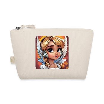Cute angel with headphones - Organic Pouch - nature - Front