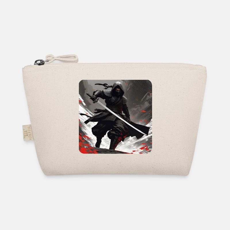 Mystical ninja warrior with katana sword Organic Pouch