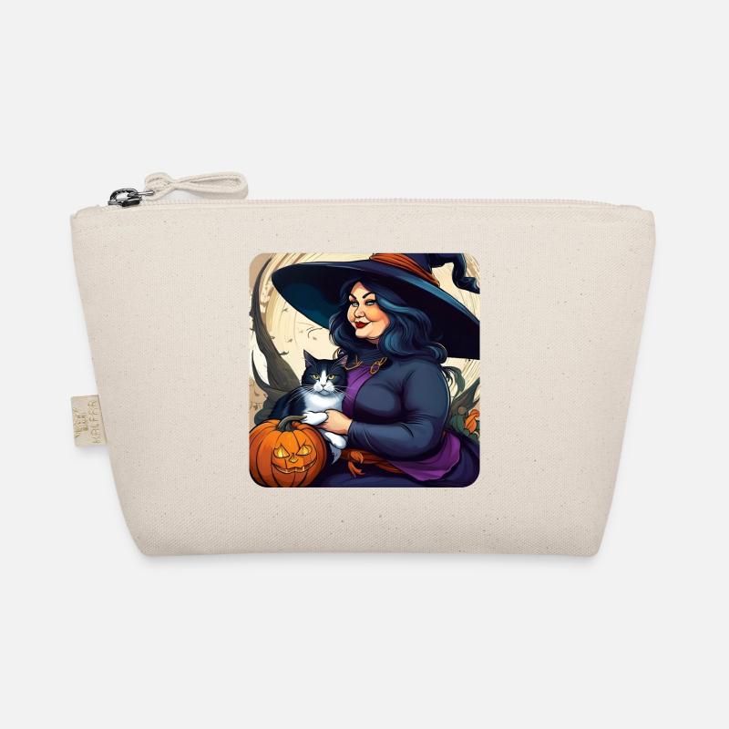 Sorcière avec chat et citrouille Trousse biologique