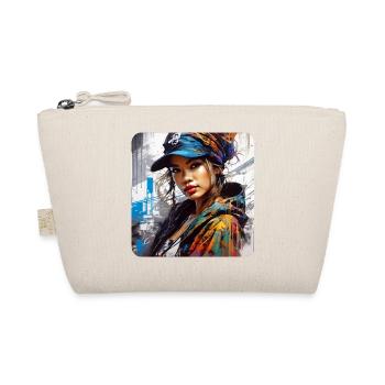 Süßes Streetwear Hip Hop Rap Girl - Bio-Täschchen - Natur - Vorne