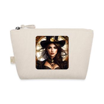 Sexy fille steampunk avec chapeau et montre - Trousse biologique - nature - Devant