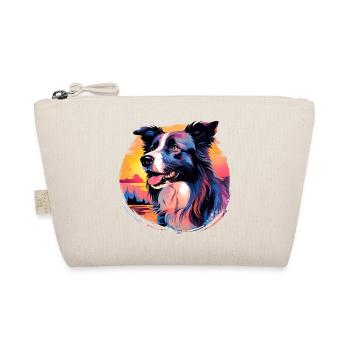 Vintage Sunset Border Collie - Organic Pouch - nature - Front