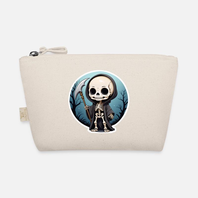 Halloween - Cute Death - Skeleton with Scythe Organic Pouch