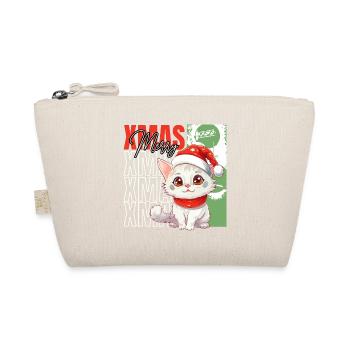 Cat Christmas Merry Meowy Catmas Ugly Cute - Organic Pouch - nature - Front