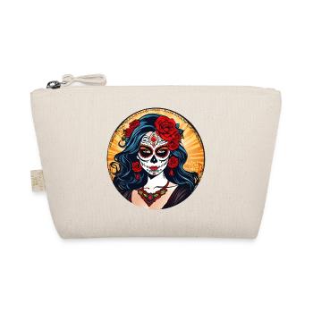 Dia de los Muertos Woman with Flowers - Organic Pouch - nature - Front