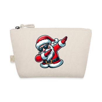 Weihnachtsmann mit Sonnenbrille Xmas Kostüm - Bio-Täschchen - Natur - Vorne