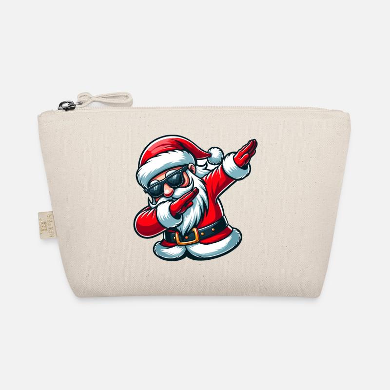 Weihnachtsmann mit Sonnenbrille Xmas Kostüm Bio-Täschchen