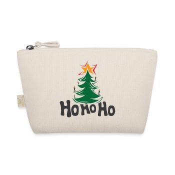 hohoho christmas tree star candles xmas symbol - Organic Pouch - nature - Front