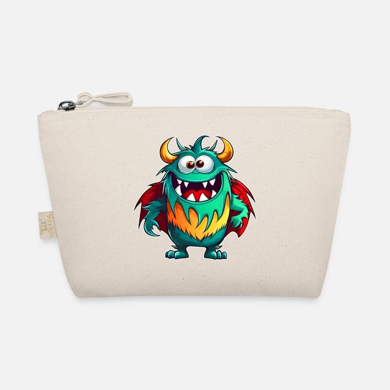 Monstre rieur mignon avec cape de super-héros Trousse biologique