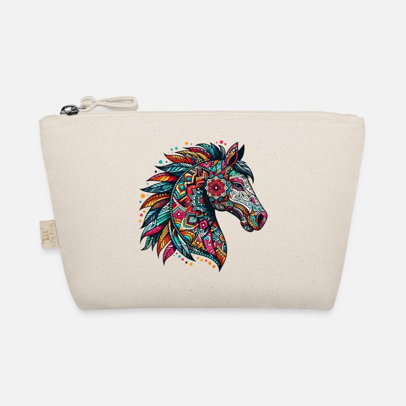 Cheval décoré de Mandalas Trousse biologique