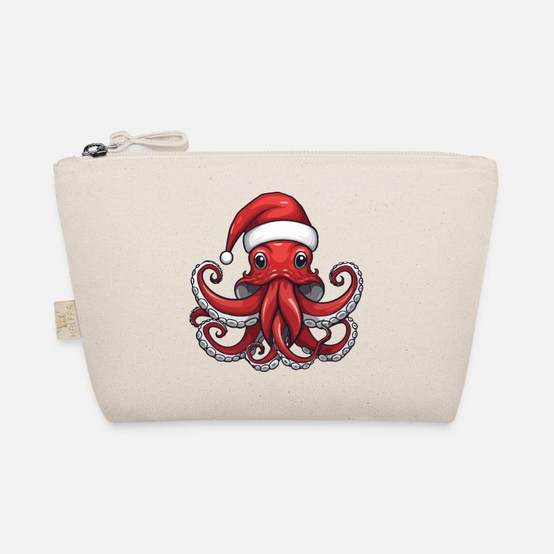 Octopus Octopus Christmas Animal Organic Pouch