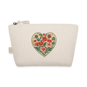 Ungarische blumen,blumen,blumenherz, vintage - Bio-Täschchen - Natur - Vorne