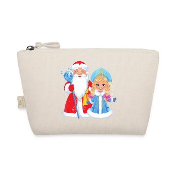 Ded Moroz Snegurotschka russischer Weihnachtsmann - Bio-Täschchen - Natur - Vorne
