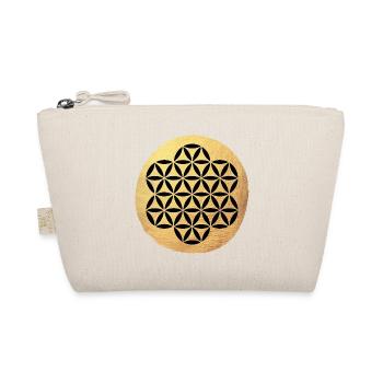 Cercle de Yoga Fleur de Vie Motif Or om Namaste - Trousse biologique - nature - Devant