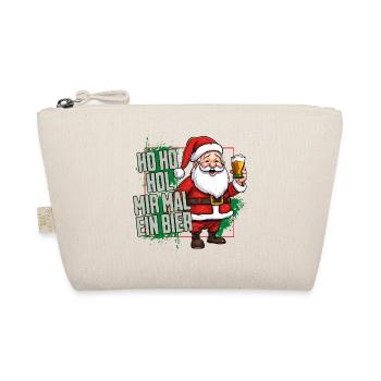 Weihnachtsmann Ho Ho Hol Mir Mal Ein Bier Lustig - Bio-Täschchen - Natur - Vorne