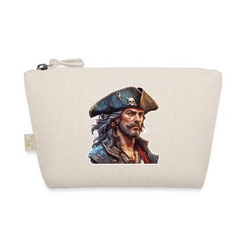 Pirat / Ahoi / Anker / Kapitän / Totenkopf / Rum - Bio-Täschchen - Natur - Vorne