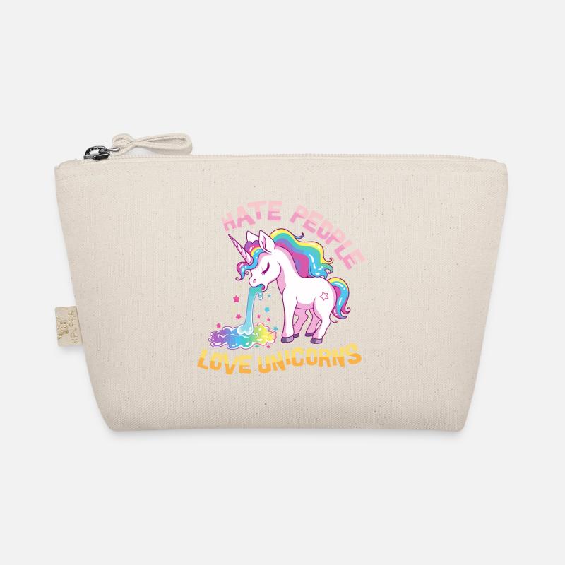 I Hate People Unicorn Puke Rainbow Funny Organic Pouch