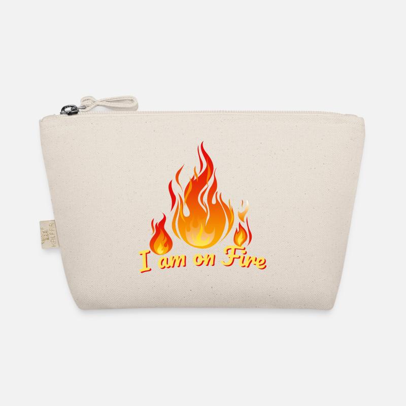 i am on fire feuer heiss spruch humor feuerwehr hot Organic Pouch