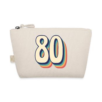 Vintage Retro T-Shirt Number 80 Eighty - Organic Pouch - nature - Front