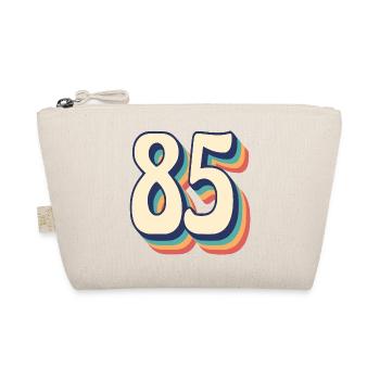 Vintage Retro T-Shirt Number 85 Eighty Five - Organic Pouch - nature - Front