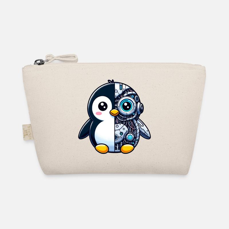 Cute Penguin Cyborg Robot Organic Pouch