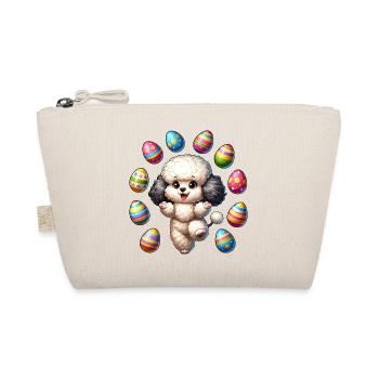 Easter Poodle Artist, Egg Juggling - Organic Pouch - nature - Front