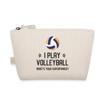 Ich spiele Volleyball. Was ist deine Superkraft? - Bio-Täschchen - Natur - Vorne