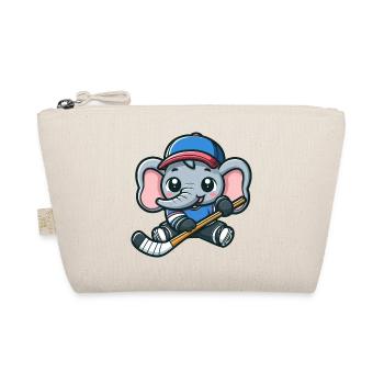 Conception de bande dessinée de hockey sur glace éléphant mignon - Trousse biologique - nature - Devant